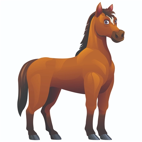 At the Farm Theme Horse Transparent Sticker
